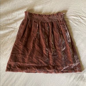 Velvet Dusty Rose Skirt